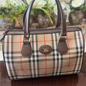 Burberry Tan and Brown Checkered Women's Bag
